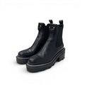 Louis Vuitton Bob le Line Monogram Boots Short Shoes Leather Black Ankle Side