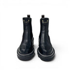 Louis Vuitton Bob le Line Monogram Boots Short Shoes Leather Black Ankle Side — view 2