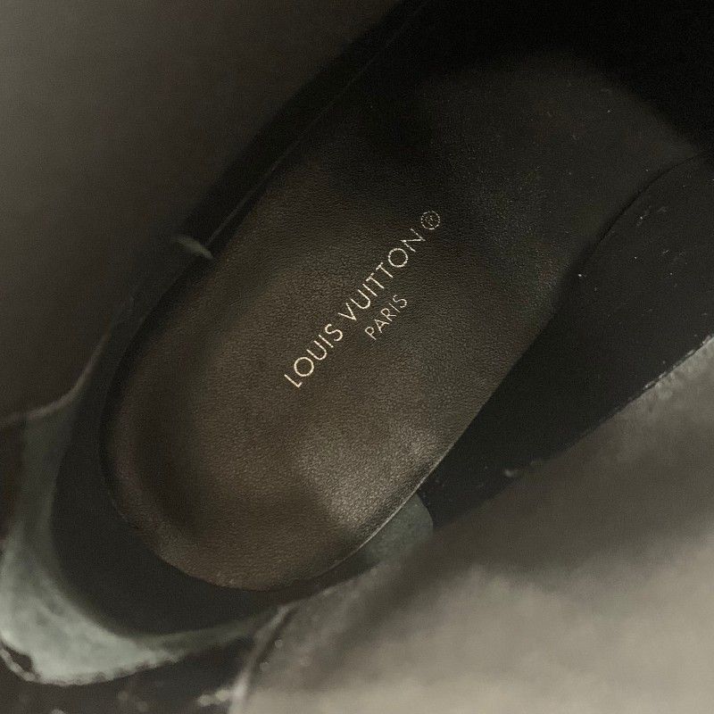 Louis Vuitton Bob le Line Monogram Boots Short Shoes Leather Black Ankle Side — view 7
