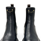 Louis Vuitton Bob le Line Monogram Boots Short Shoes Leather Black Ankle Side — view 9