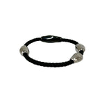 Hermes Wave Bracelet Leather Black Silver — view 5