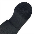 Chanel Boots Short Shoes Leather Patent Gray Black Silver CC Logo — view 7