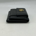 Gucci Trifold Wallet GG Marmont Hook Calfskin Leather Black — view 4