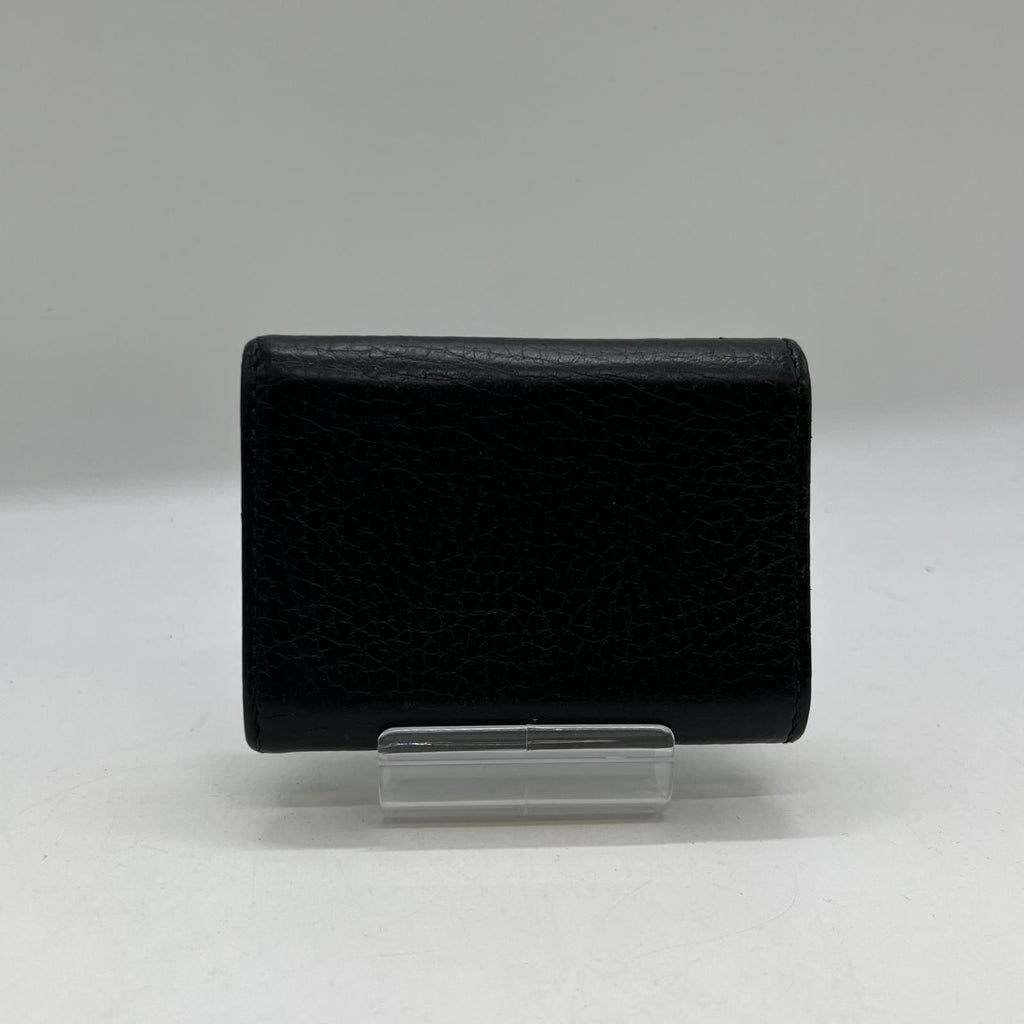 Gucci Trifold Wallet GG Marmont Hook Calfskin Leather Black — view 3