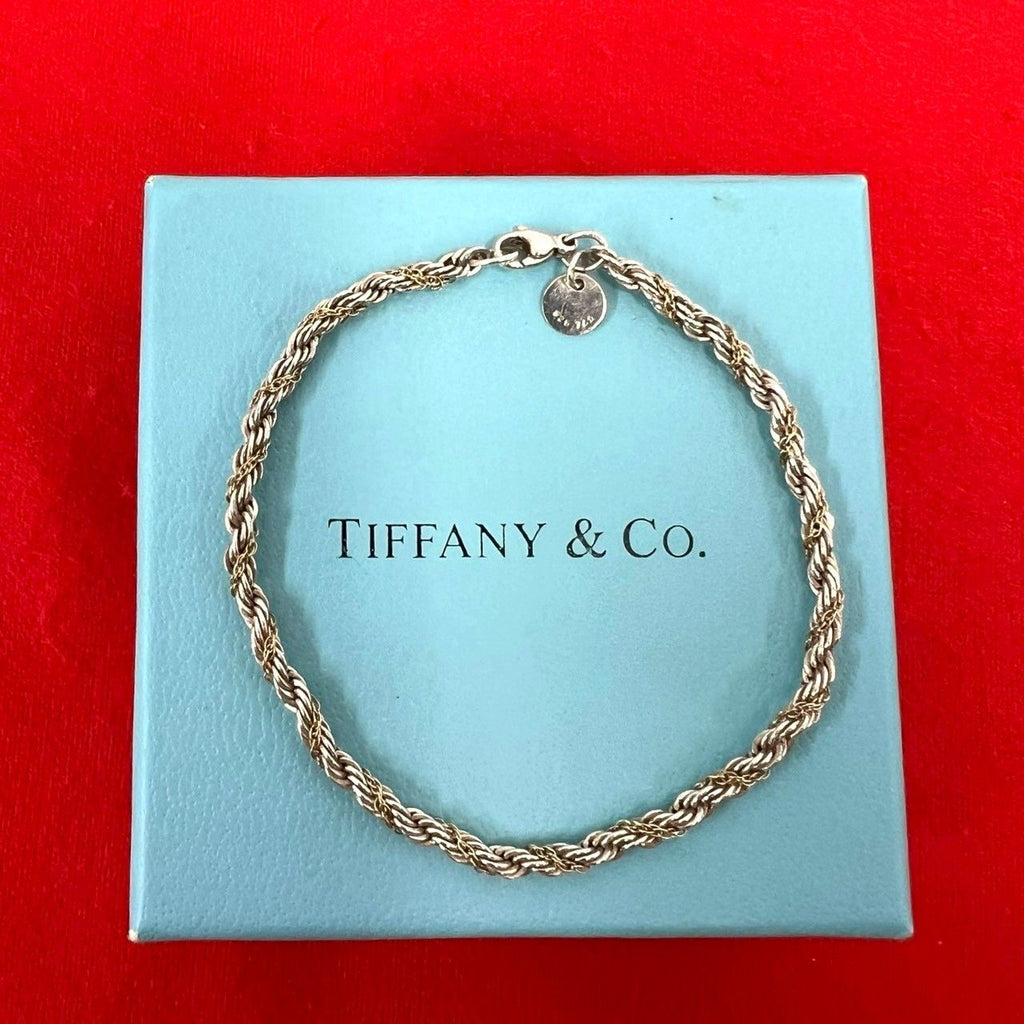 Tiffany & Co Vintage Twist Rope Bracelet 925 Sterling Silver