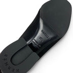 Hermes Fontaine Boots Long Shoes Fabric Leather Black Knit Exlibris — view 7