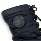 Hermes Fresh Boots Short Shoes Nylon Leather Black Orange Lace — view 8