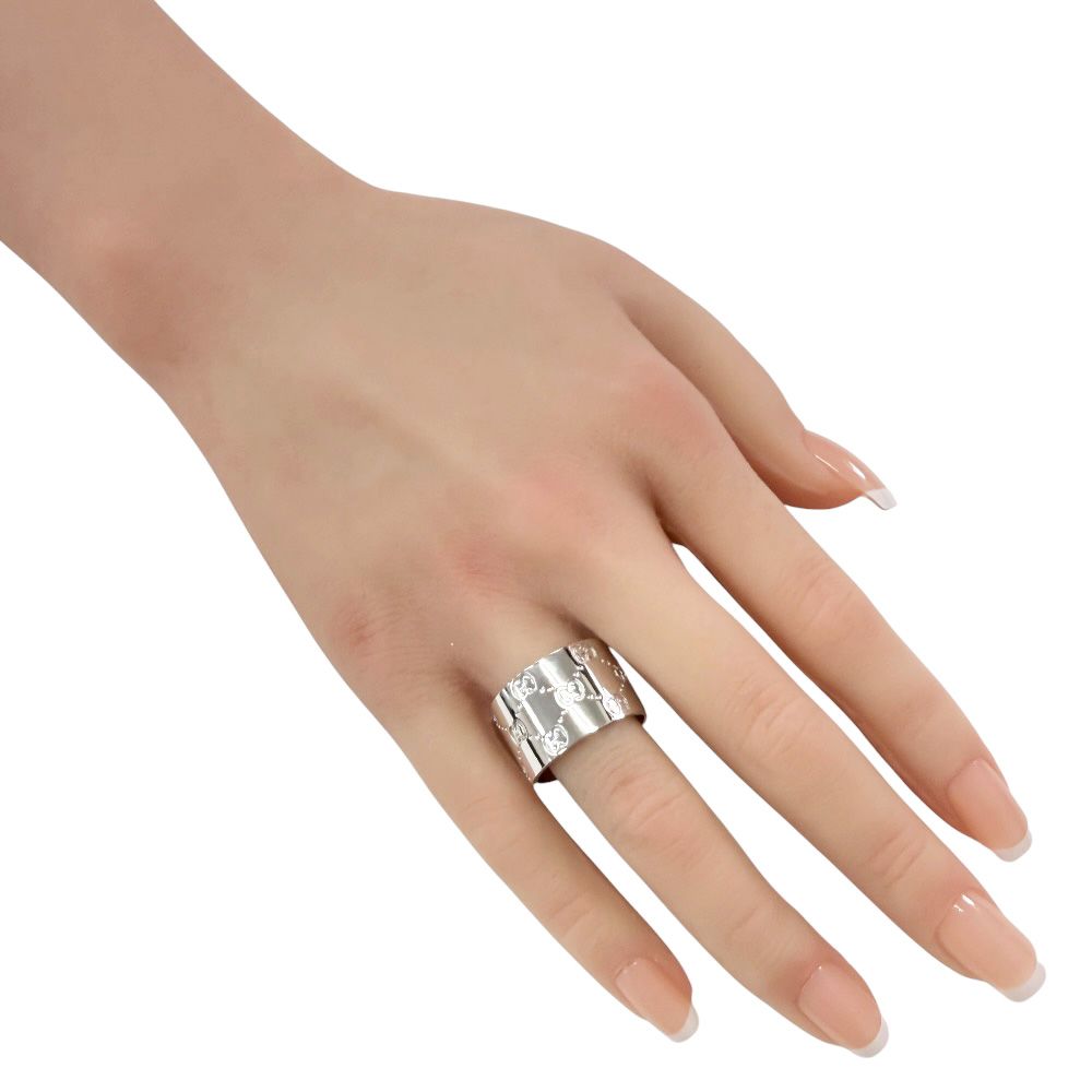 Gucci Icon Wide Ring 18k White Gold — view 2