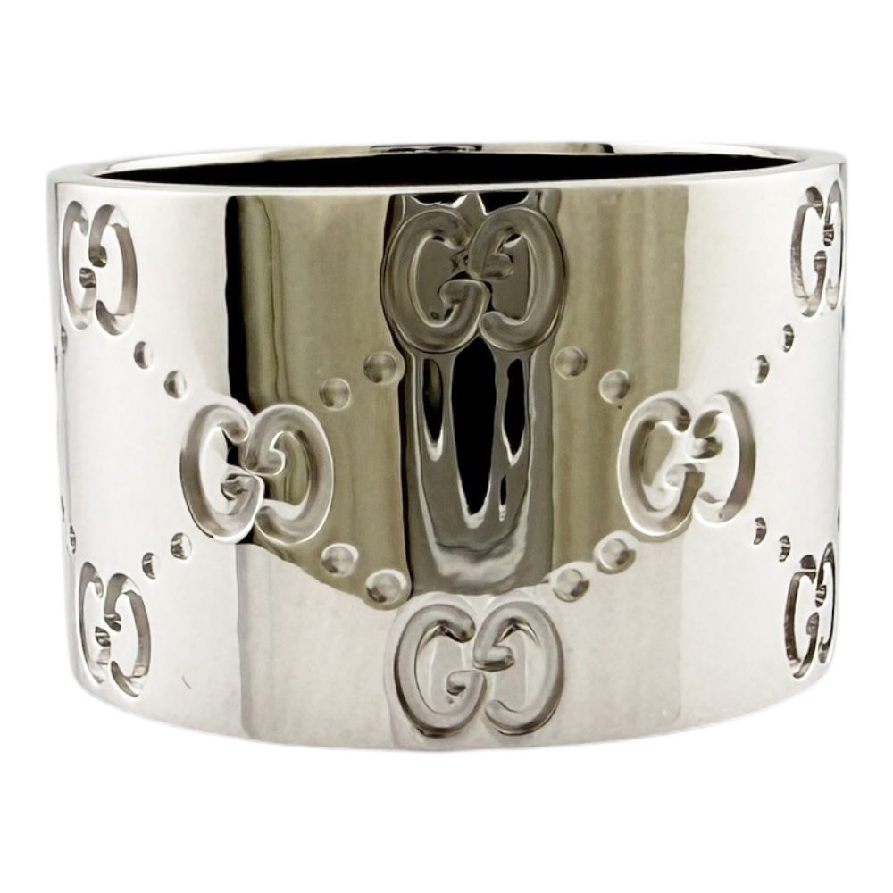 Gucci Icon Wide Ring 18k White Gold — view 3