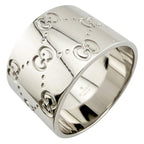 Gucci Icon Wide Ring 18k White Gold
