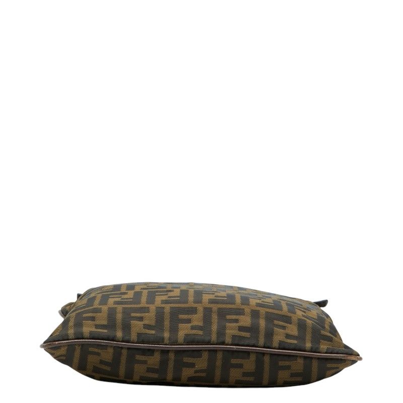 Fendi Zucca Crossbody Shoulder Bag Khaki Brown Nylon Leather — view 3