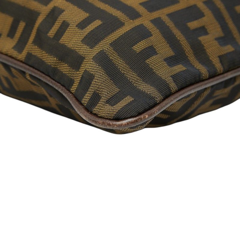 Fendi Zucca Crossbody Shoulder Bag Khaki Brown Nylon Leather — view 5