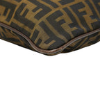 Fendi Zucca Crossbody Shoulder Bag Khaki Brown Nylon Leather — view 5