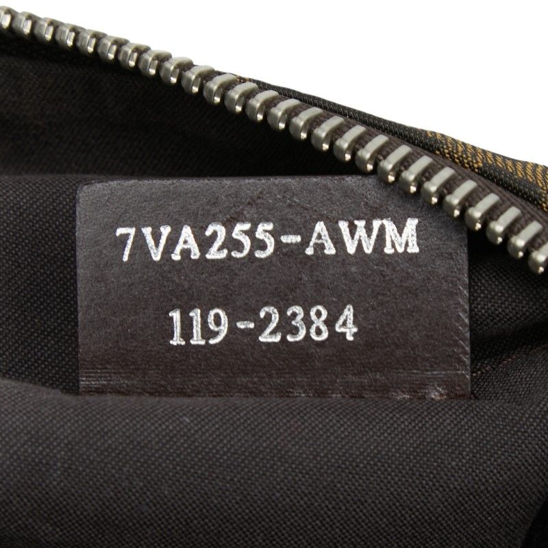 Fendi Zucca Crossbody Shoulder Bag Khaki Brown Nylon Leather — view 8