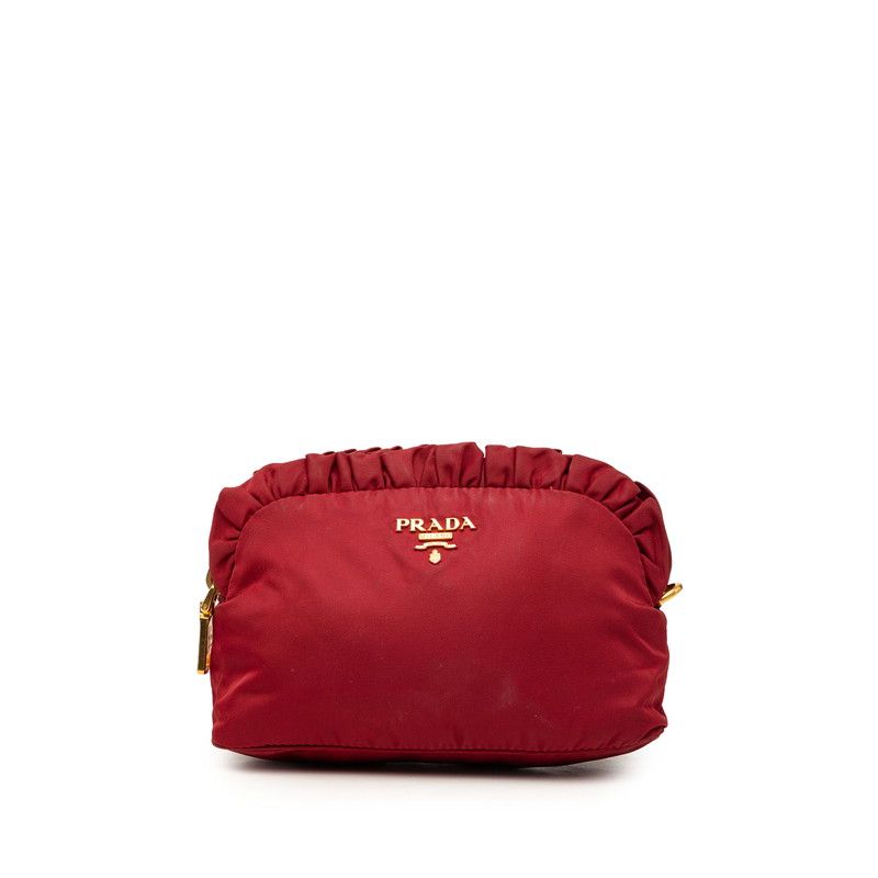 Prada Pouch Wine Red Nylon