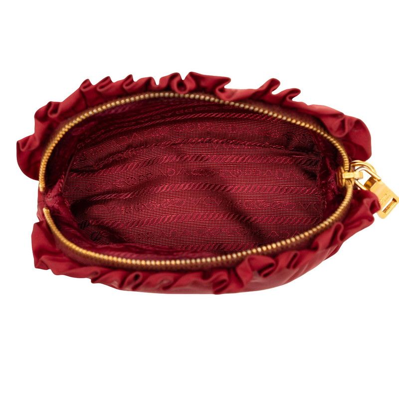 Prada Pouch Wine Red Nylon — view 5