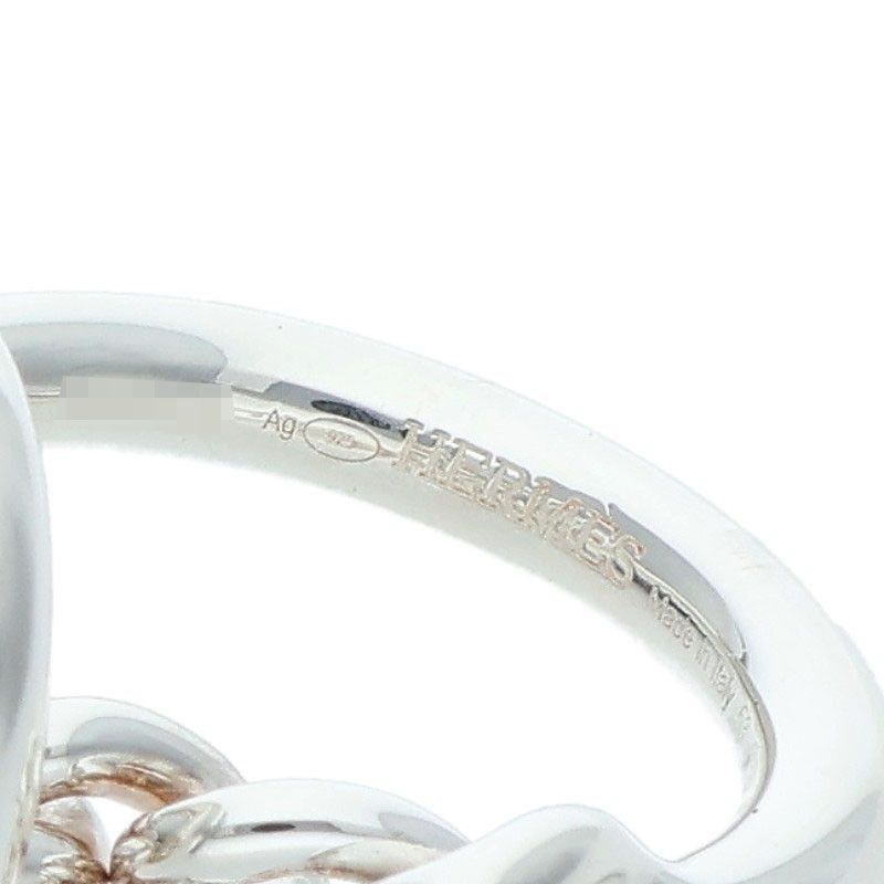 Hermes Croisette Silver Ring — view 3