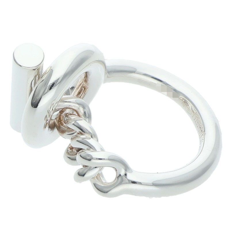 Hermes Croisette Silver Ring — view 4