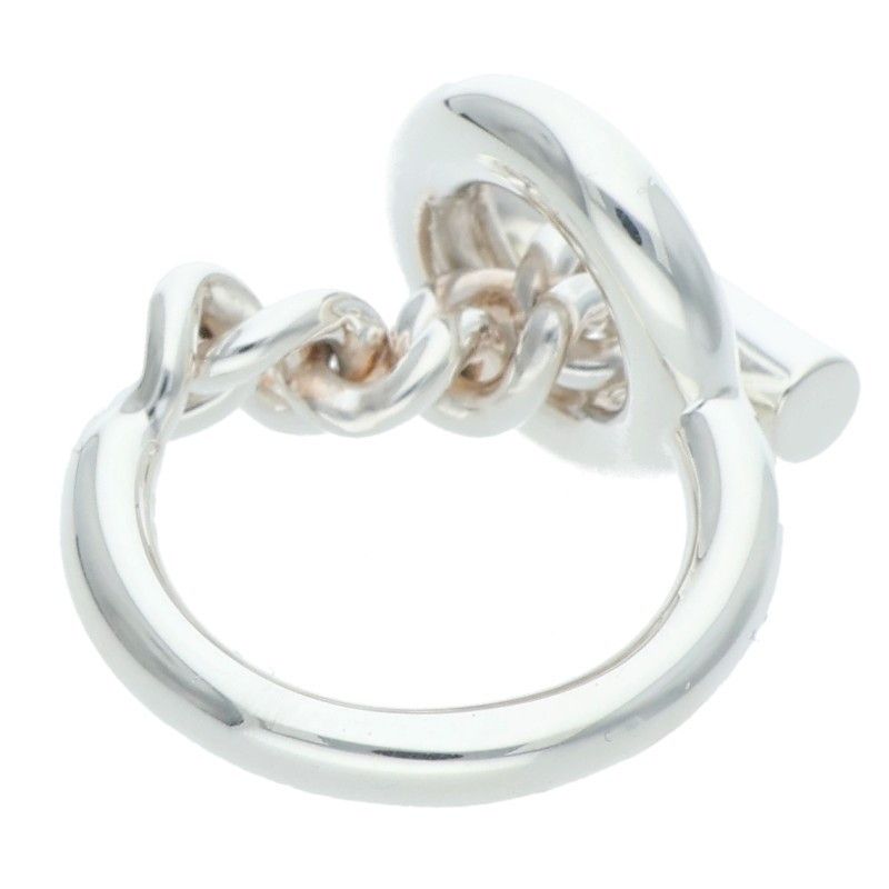 Hermes Croisette Silver Ring — view 2