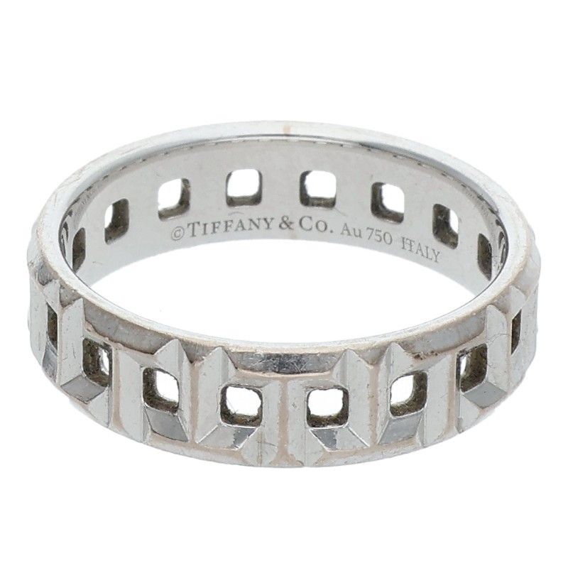 Tiffany & Co True Wide 18k White Gold Ring