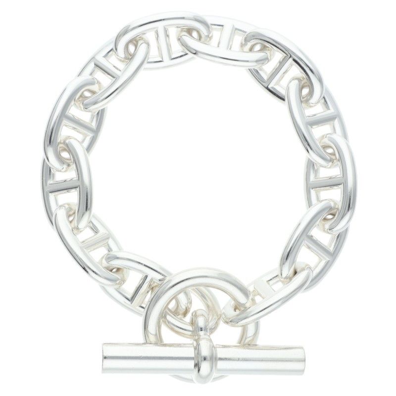 Hermes Chaine D'ancre TGM Silver Bracelet
