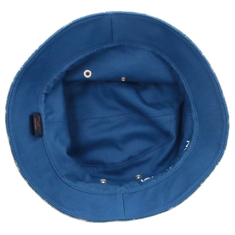 Louis Vuitton Bonnet Monogram Essential Reversible Denim Bucket — view 5