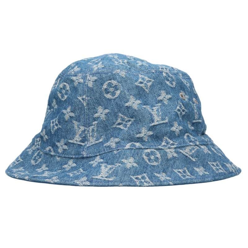 Louis Vuitton Bonnet Monogram Essential Reversible Denim Bucket — view 2