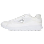 Prada Low Cut Sneakers with Triangular Plate 7.5