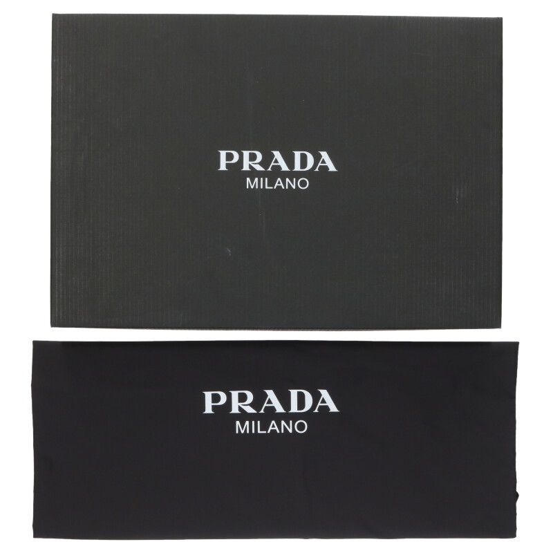 Prada Low Cut Sneakers with Triangular Plate 7.5 — view 5