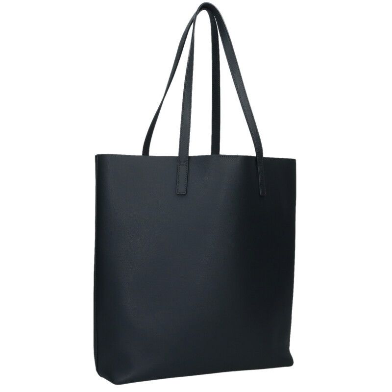 Saint Laurent Paris North South Shopping Leather Tote with Pouch — view 2