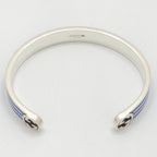Gucci Adidas Calf Bracelet Bangle 17 16.5 cm Blue Color Stripe Gold Trefoil — view 6