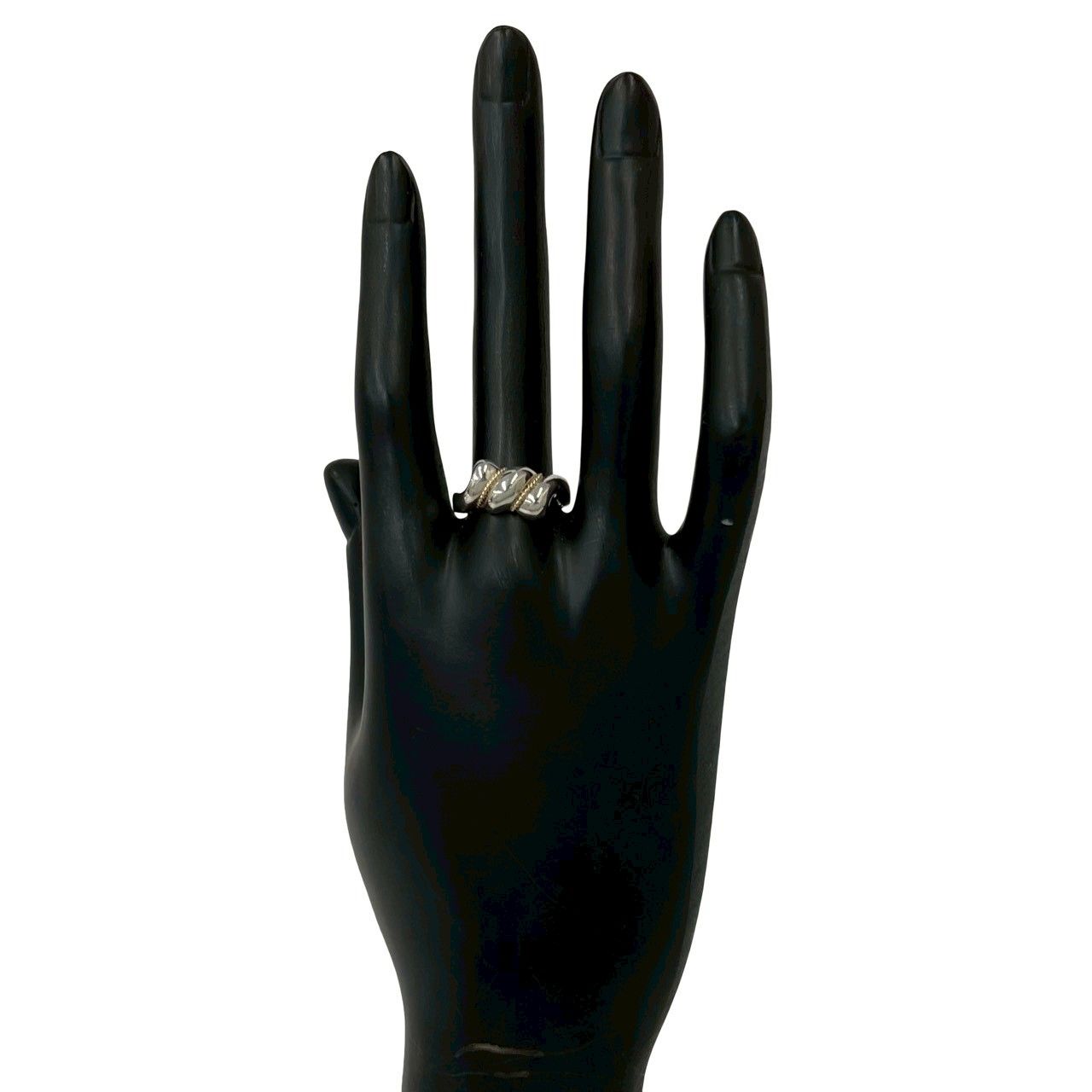 Tiffany & Co Twist Trop Ring 925 Sterling Silver Gold — view 2