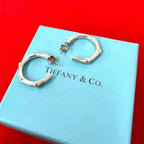 Tiffany & Co Vintage Bamboo Earrings 925 Sterling Silver
