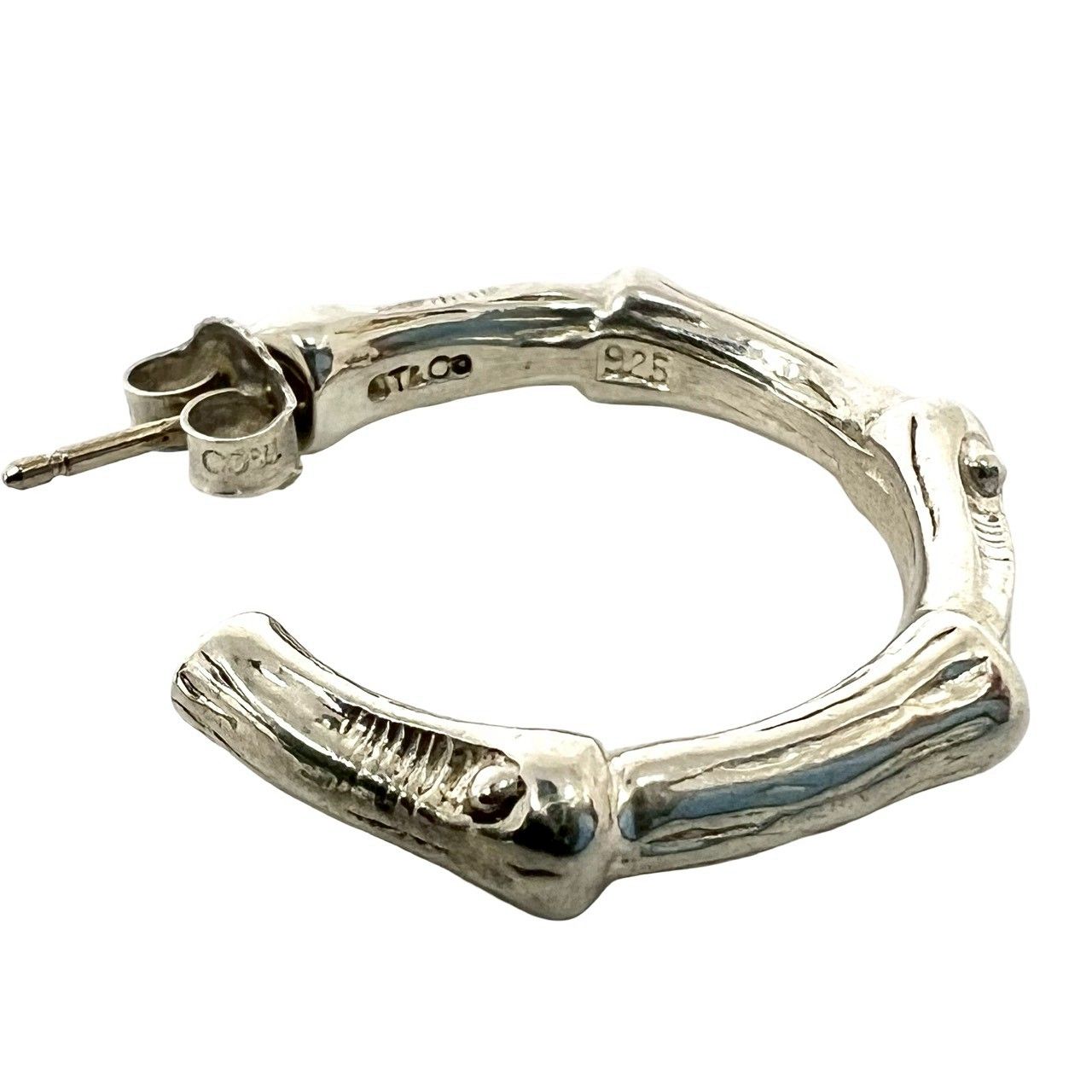 Tiffany & Co Vintage Bamboo Earrings 925 Sterling Silver — view 3