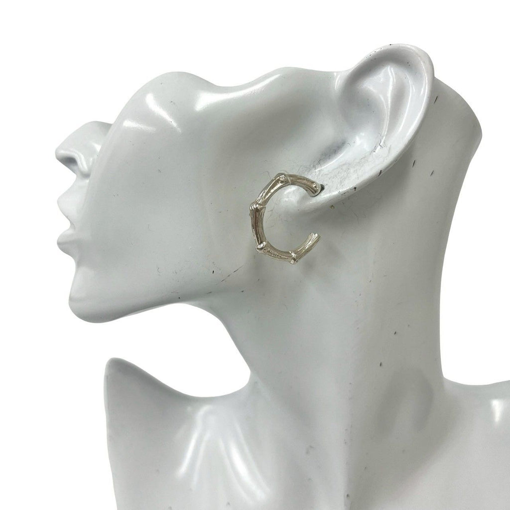 Tiffany & Co Vintage Bamboo Earrings 925 Sterling Silver — view 2