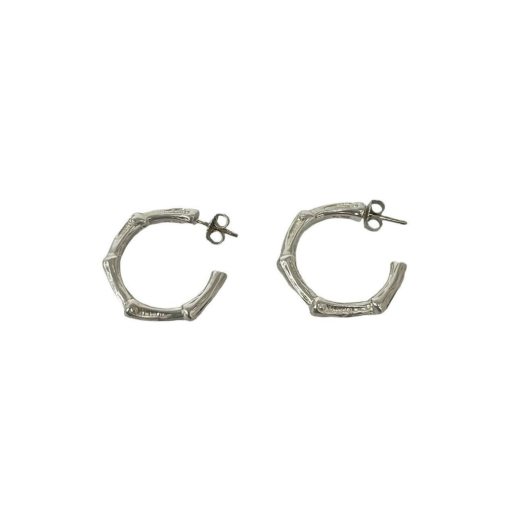 Tiffany & Co Vintage Bamboo Earrings 925 Sterling Silver — view 6