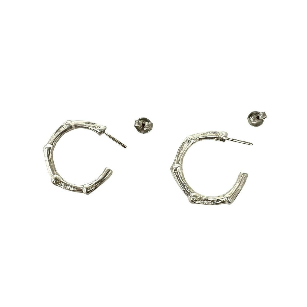 Tiffany & Co Vintage Bamboo Earrings 925 Sterling Silver — view 7