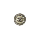 Chanel Earrings CC Logo Pearl White Silver Rhinestone