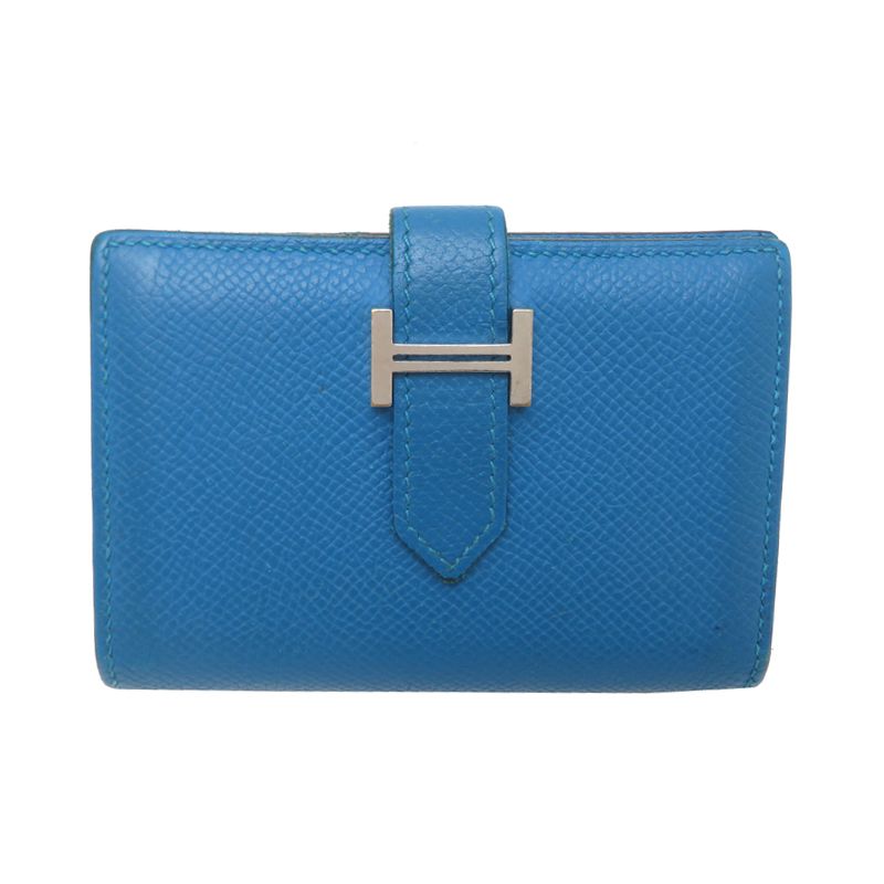 Hermes Card Case Card Holders Blue