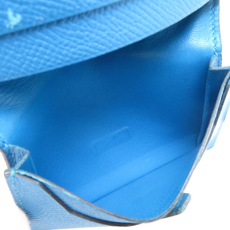Hermes Card Case Card Holders Blue — view 6