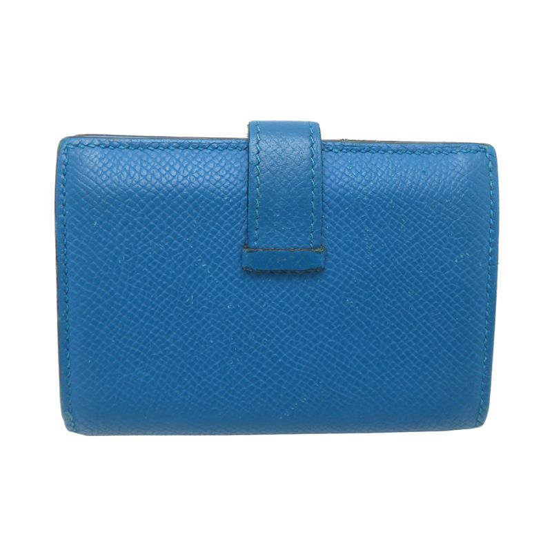 Hermes Card Case Card Holders Blue — view 2