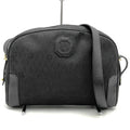 Dior Shoulder Bag Honeycomb Canvas Leather Black