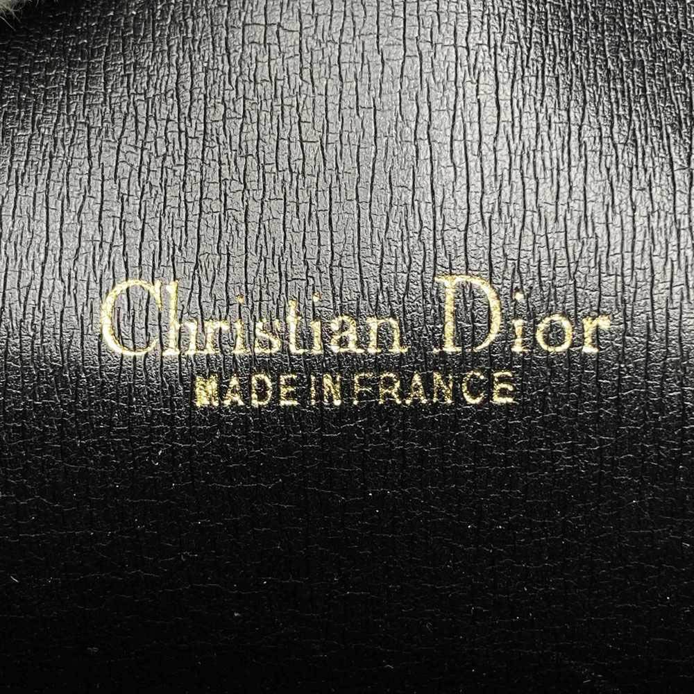 Dior Shoulder Bag Honeycomb Canvas Leather Black — view 7