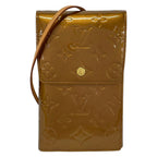 Louis Vuitton Wallet Monogram Vernis Walker Blanc Shoulder Leather