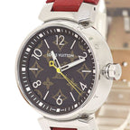 Louis Vuitton Watch Tambour Monogram Brown Dial Quartz Polished