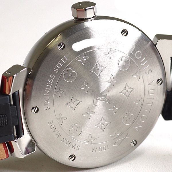 Louis Vuitton Watch Tambour Monogram Brown Dial Quartz Polished — view 4