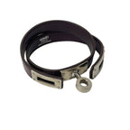 Hermes Bracelet Kelly Leather Bordeaux Silver — view 6
