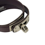 Hermes Bracelet Kelly Leather Bordeaux Silver — view 2