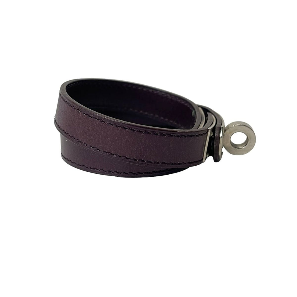 Hermes Bracelet Kelly Leather Bordeaux Silver — view 3