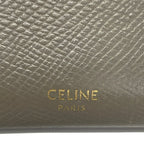 Celine Wallet Gray Beige Leather — view 6